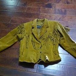 Vintage Wilson Women Suede Fringe Jacket Size L