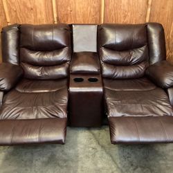 Leather Recliner Loveseat