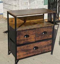 Maya Storage Shelving Unit, Wood Grain/Black