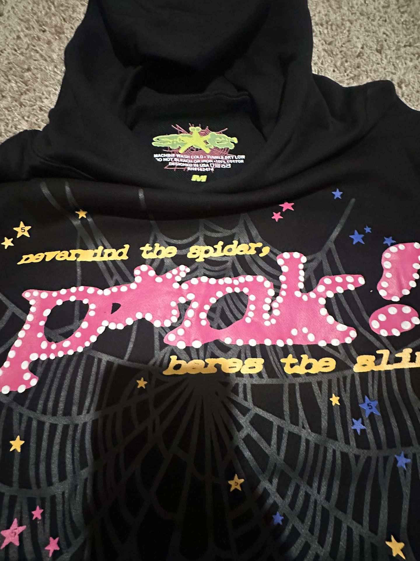 Brend New Sp5der Pink Hoodie 