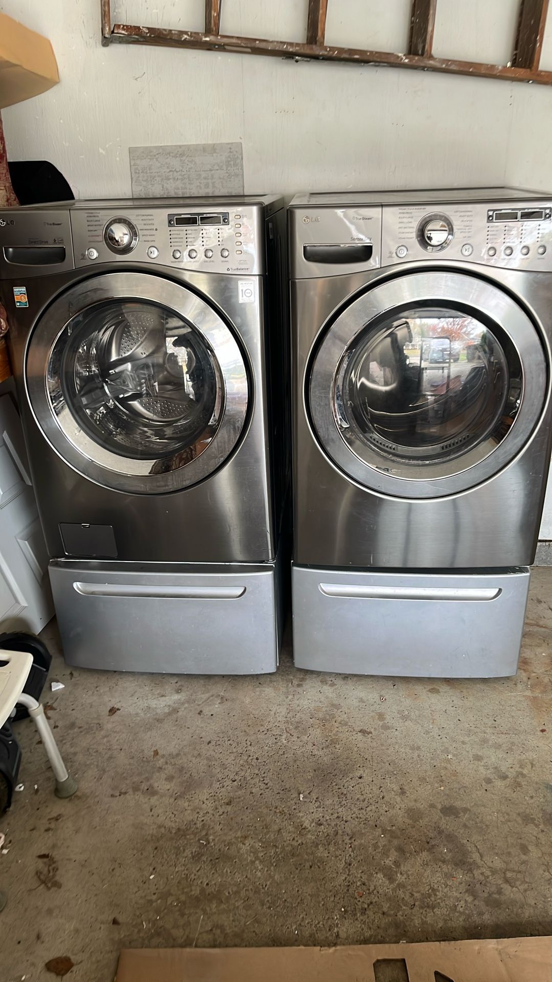 Washer And Dryer Set. Lg True Steam 