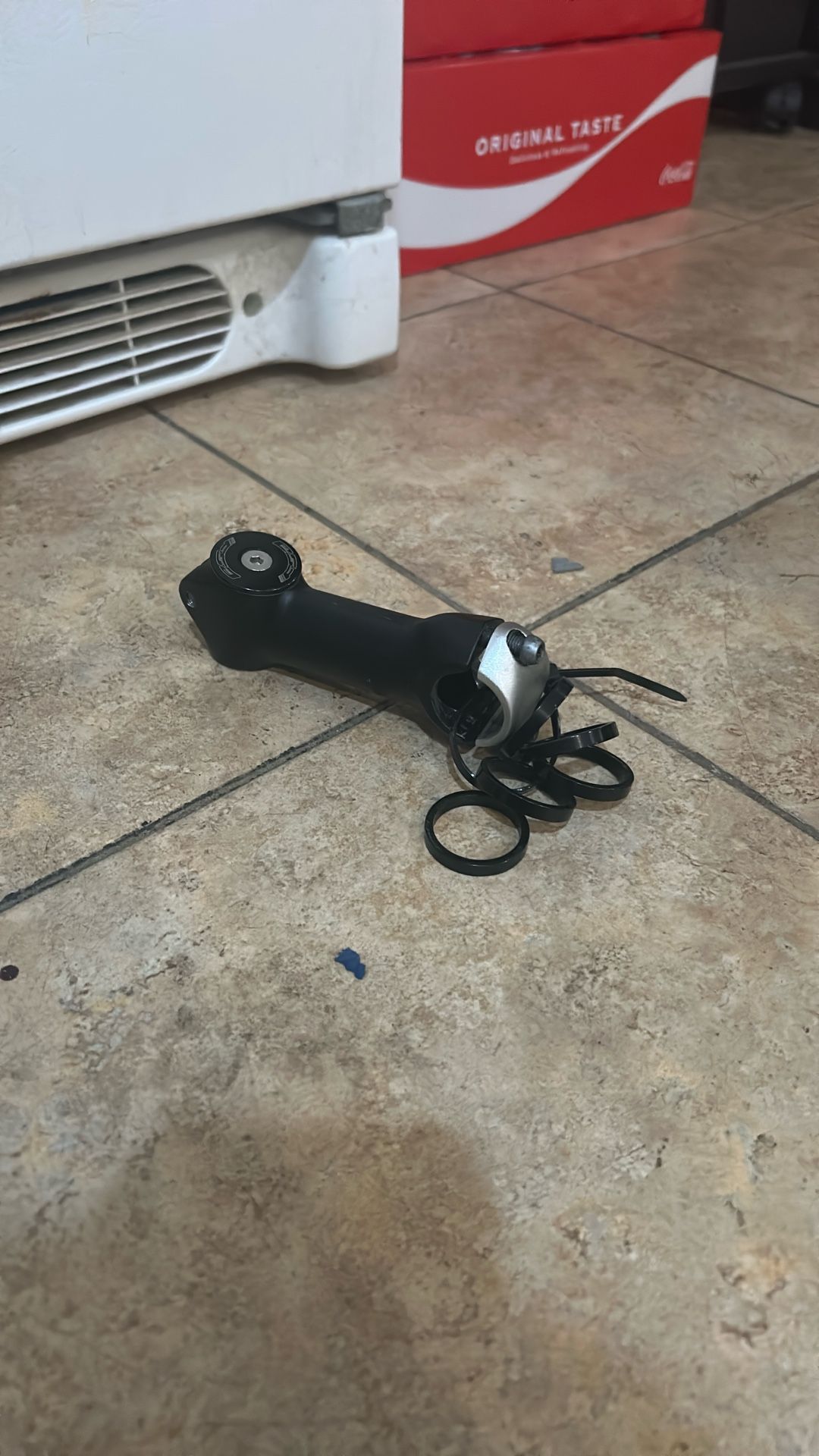 Bike stem with spacers and top cap