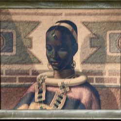 Vintage Vladimir Tretchikoff Print "Ndebele Girl"