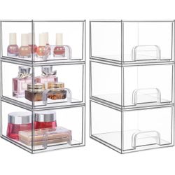 6 Pack Stackable Storage Drawers