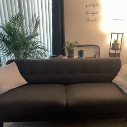 Tufted Gray Couch