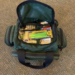 Cabela’s Tackle Box With Assorted Fishing Gear