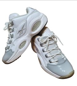 Reebok Allen Iverson Question Mens Sneakers Size US men 12 White Gray Hexalite
