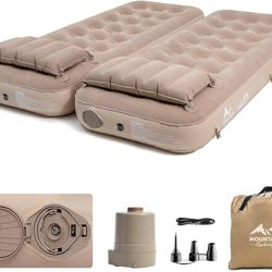 Twin Air Mattress with Built-in Pump 20", 10” Queen Size Inflatable Airbed Double Twin High Adjustable Blow Up Mattress, Durable Self Inflating Air Ma