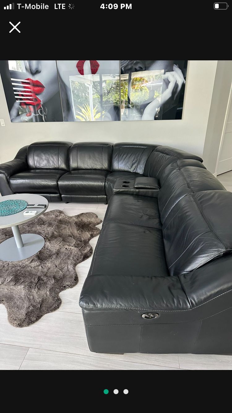 Leather sectional excellent condition no smoker no pets no kids well-maintained $1500