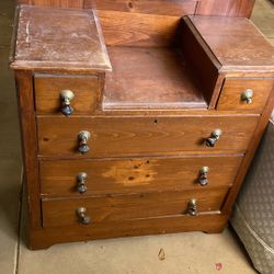 Antique Dresser With Mirror 