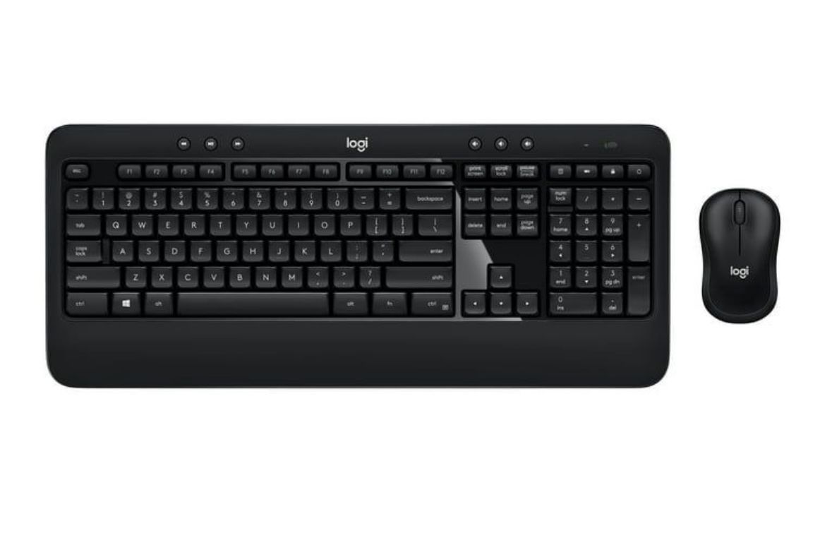 Logitech Advanced Combo Wireless Keyboard and Mouse, Black