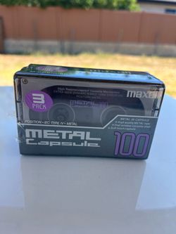 3 Pack Maxell Metal Capsule Cassette Tapes Sealed New 100 Min - IEC Type IV