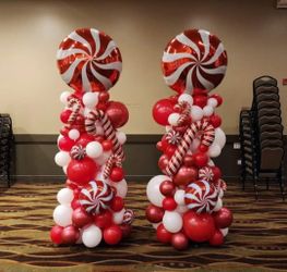 Christmas New Year Balloon Columns