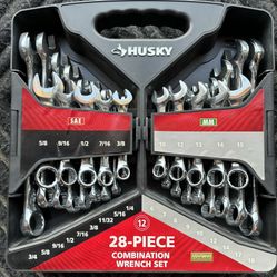 Husky 28 Piece Combination Wrench Set 