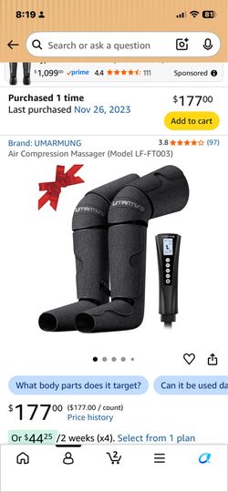 Air compression massagers for legs