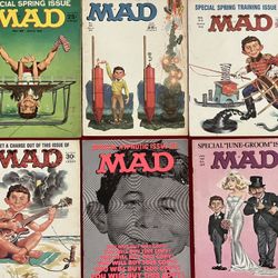 Vintage Mid Century Mad Magazine Lot of 6