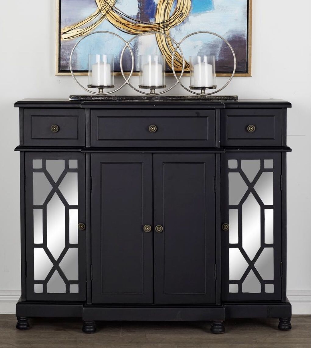Mirrored console table /cabinet 14x35x42