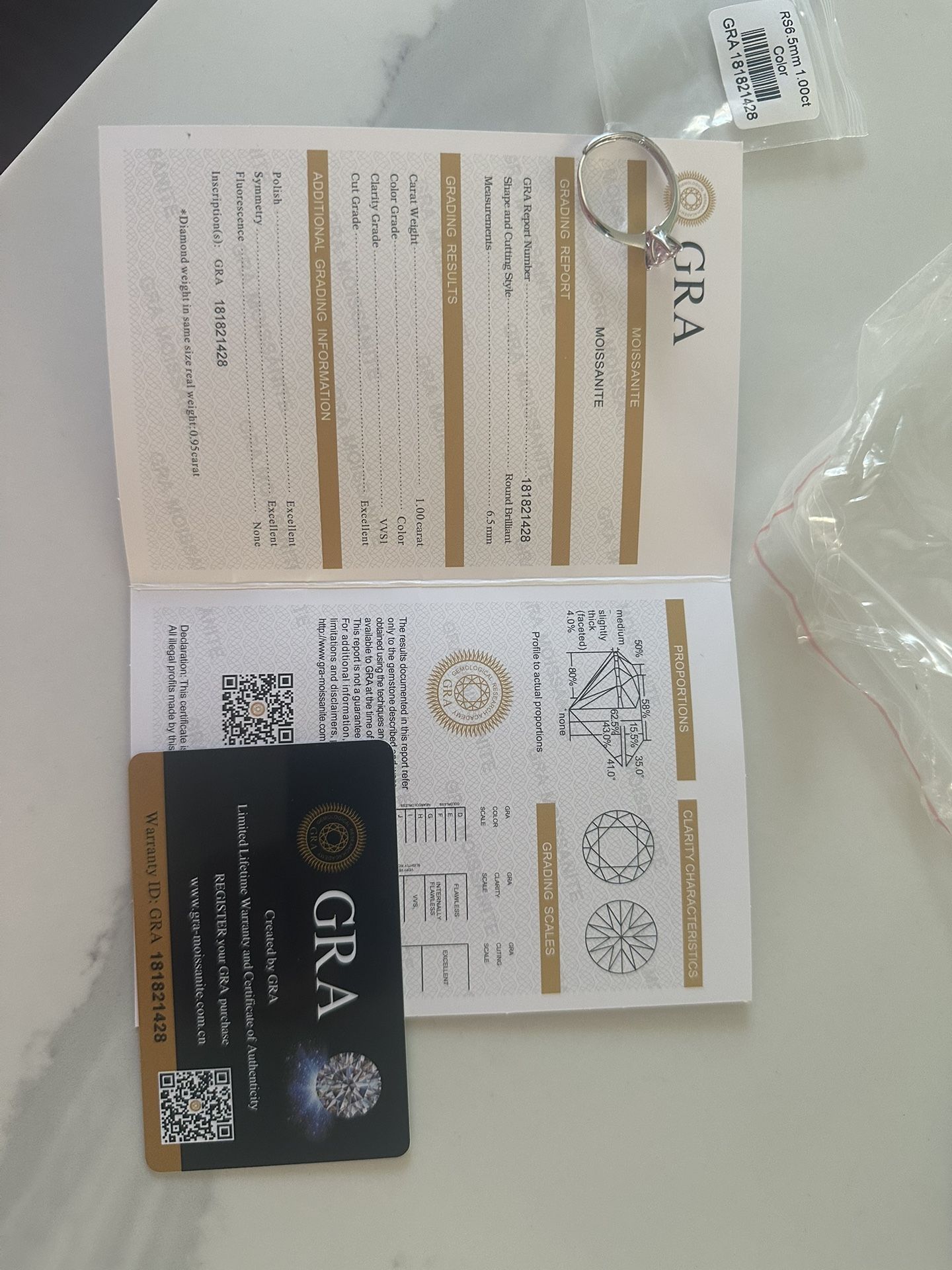 Authentic VVS PINK MOISSANITE AND 925 Sterling Silver Ring