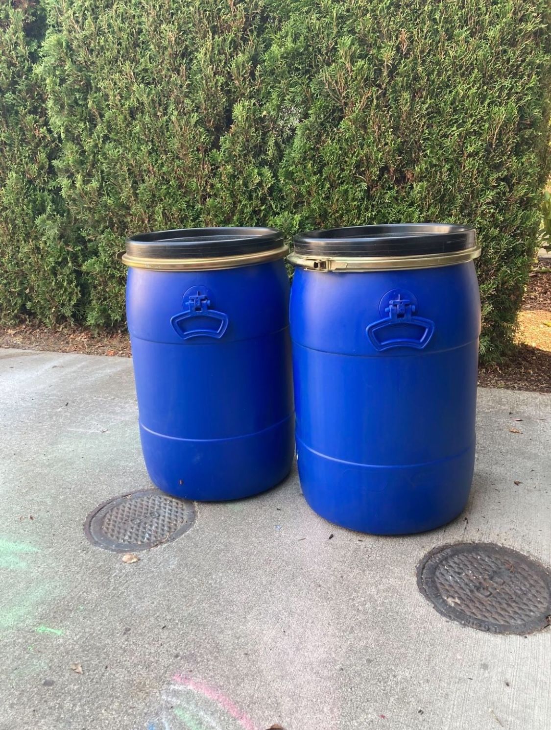 Food grade plastic barrels 15.85 Gallon