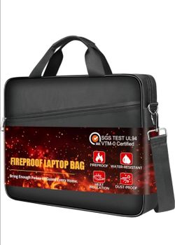 Brand new Laptop bag Fireproof 15.6 inch Messenger Bag Safe Storage for Laptop or Tablet, Computer Bag Carrying Case with Shoulder Strap＆Handle, Dual 