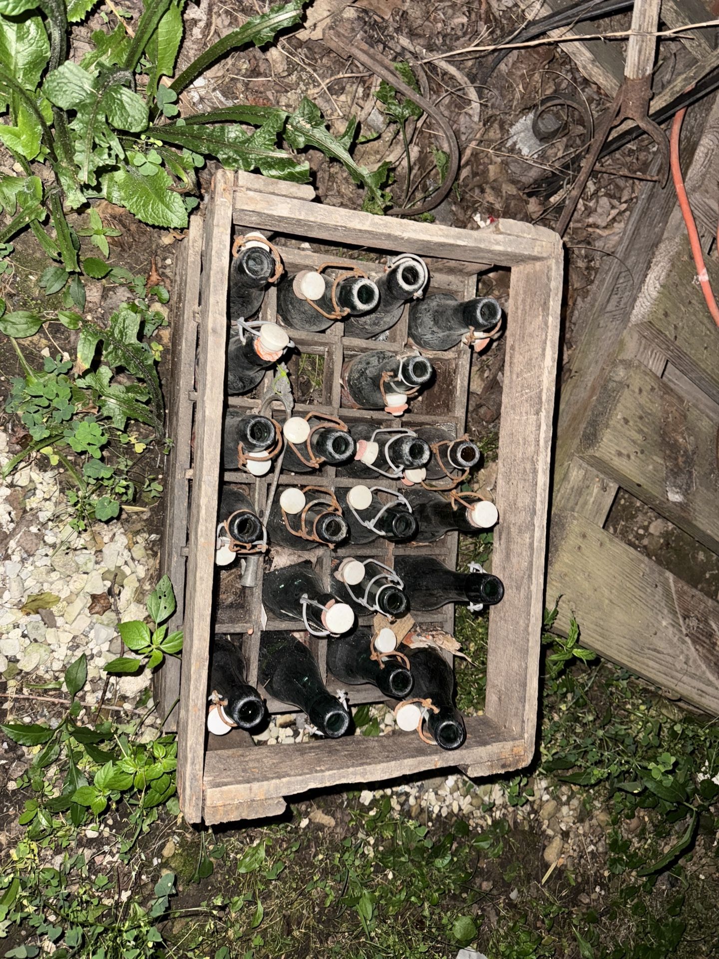 Old Glass Bottle Set
