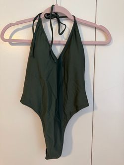 Green one piece swimsuit