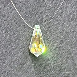🦢 Crystal AB Pendant Floating Necklace