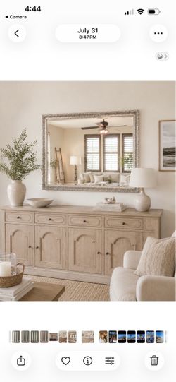 Gorgeous Pottery World Mirror. Large beautiful details.