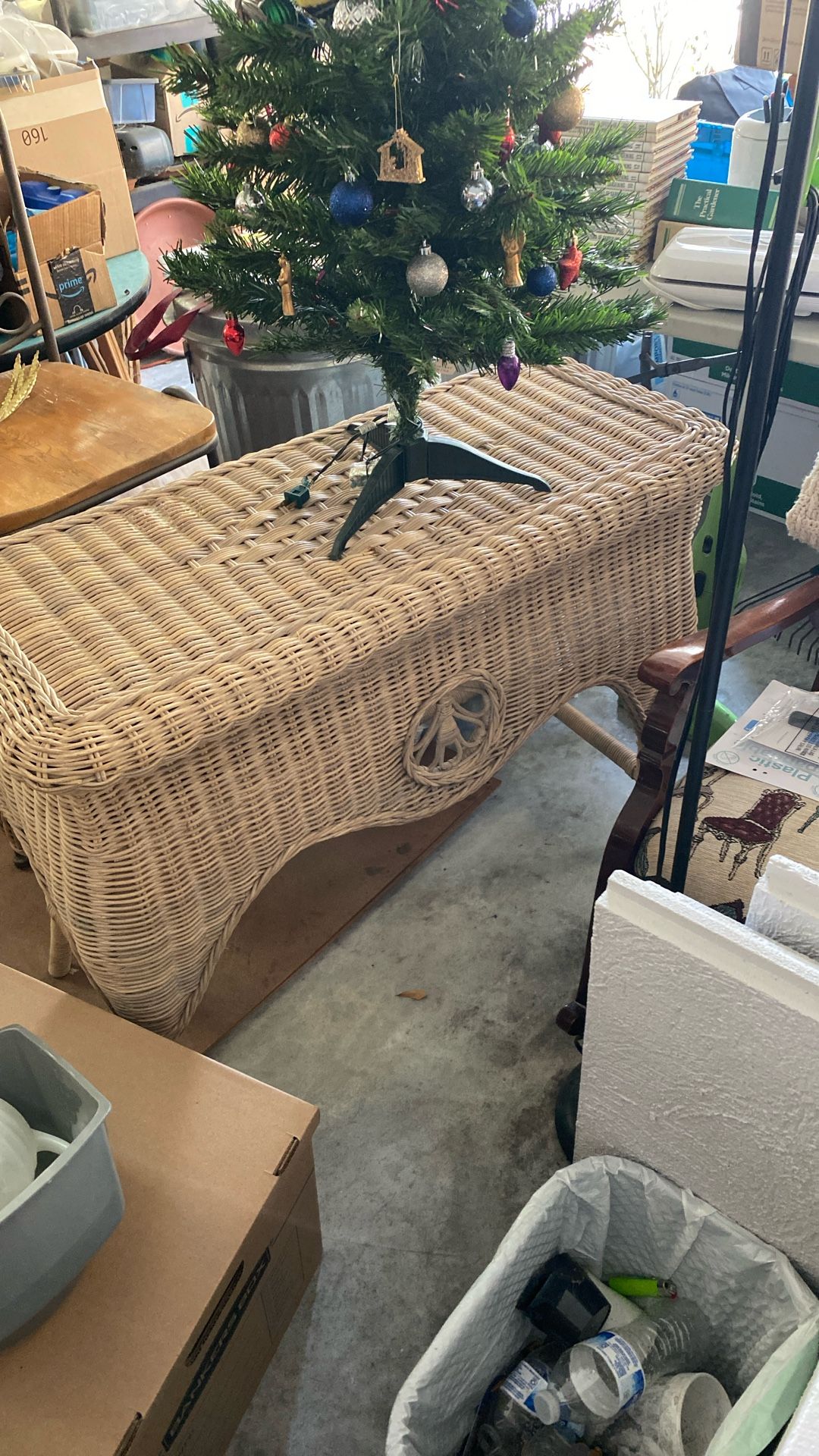 Wicker Console Table