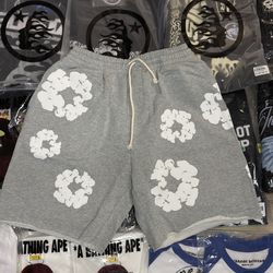 Gray Denim tear shorts size Medium