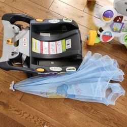 Baby stuff : Chicco keyfit30 car seat base and baby walker and mosquitoes net