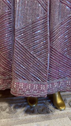 Traditional Pink Dress with Heavy Beadwork