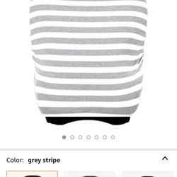 Infant Car Seat Cover 6 In 1 Gray/White