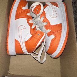 Infant Orange Air Jordan 1s size 5c
