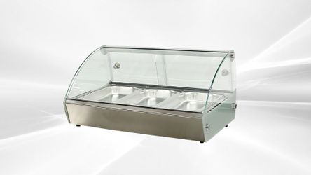 NSF Countertop Heated Display Case 3 pan hot food HW3