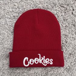 Red and White Cookies Beanie