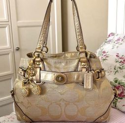 Coach gold purse