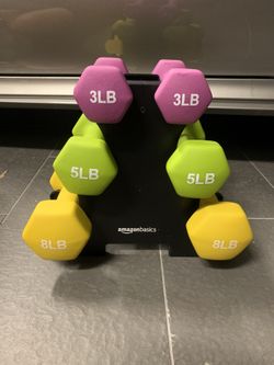 32 lbs dumbells kit with rack
