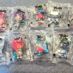 9 New McDonalds World Tour Troll Dolls