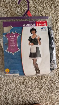 Women's Maid Halloween Costume Size S (4-6)