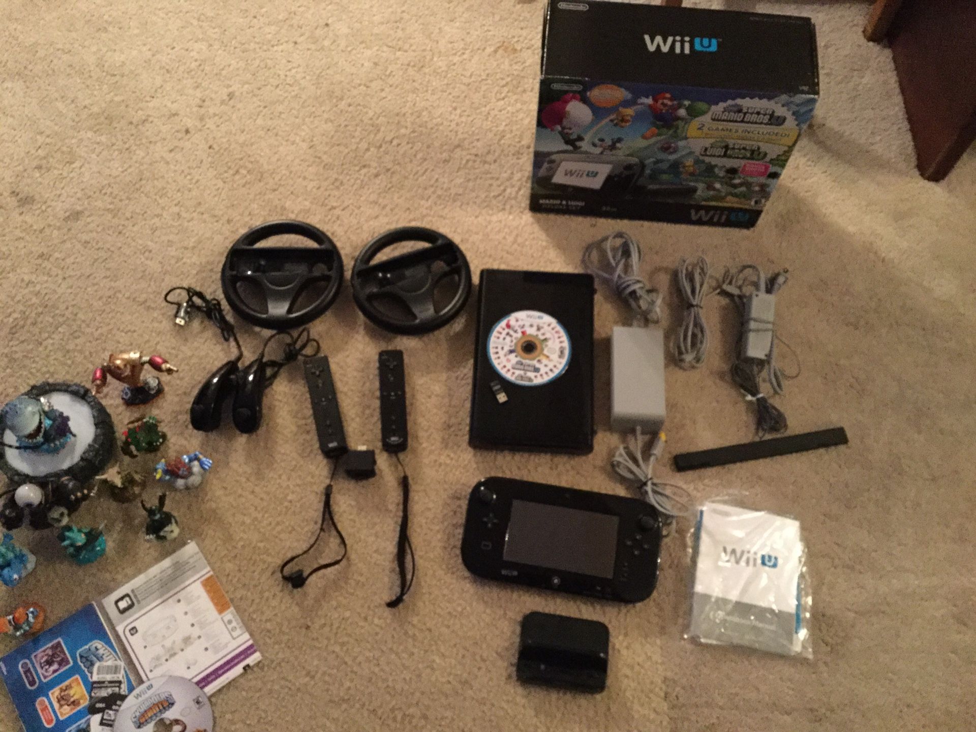 Nintendo Wii U and Nintendo wii combo pack includes everything you see