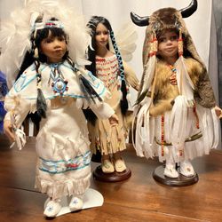 17 Inch Native American Dolls