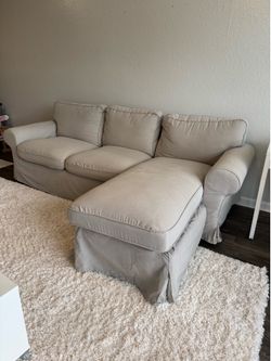 Couch, beige used, must sell!