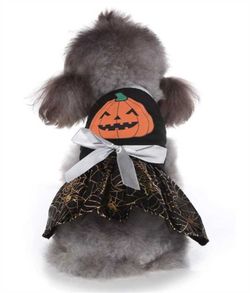 Halloween Dog Cat Dress Wizard Skirt Bat Pumpkin Puppy Princess