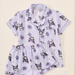2 Piece Pajama Set - HK Kuromi - New Adult Small 