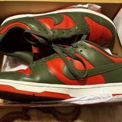 11.5 Nike Dunk Low Mystic Red/Cargo Khaki