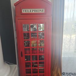 Wine cabinet or coffee Antique telephone booth