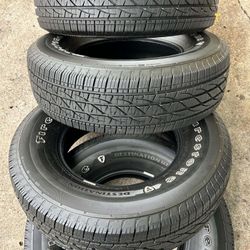 265 70 17 FIRESTONE DESTINATION TAKE OFF TIRES 