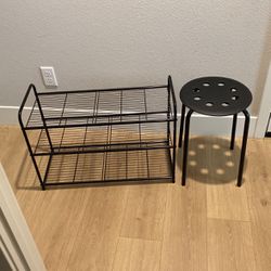 Shoe Rack With Stool