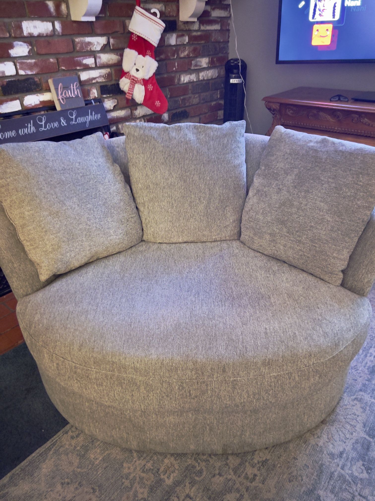 Oversized Accent Swivel Chair